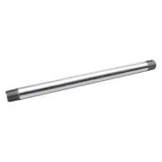 Zoro Select 2" MNPT x 10 ft. TBE Galvanized Steel Pipe Sch 40 568-1200