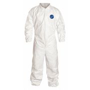 Dupont Collared Disposable Coveralls, 25 PK, White, Tyvek(R) 400, Zipper TY125SWHXL0025NF