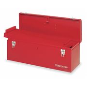 Westward WESTWARD Tool Box, Steel, Red, 24 in W x 8 in D x 9 in H 10J162