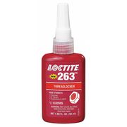 Loctite Primerless Threadlocker, LOCTITE 263, Red, High Strength, Liquid, 50 mL Bottle 1330585