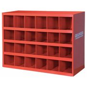 Durham Mfg Prime Cold Rolled Steel Pigeonhole Bin Unit, 12 in D x 23 7/8 in H x 33 3/4 in W, 4 Shelves, Red 356-17-S1156