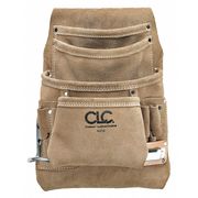 Clc Work Gear Tool Pouch, Tool Pouch, Tan, Leather, 10 Pockets I923X