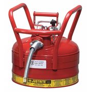 Justrite 2 1/2 gal Red Steel Type II Safety Can Flammables 7325120