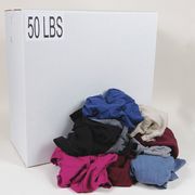Zoro Select Recycled Cotton Sweatshirt Cloth Rag 50 lb. Varies Sizes, Assorted G325050PC
