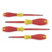 Wiha Insulated Screwdriver Set, Slotted/Phillips, 4 pcs 32090