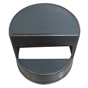 Zoro Select 2 Steps, Plastic Step Stool, 350 lb. Load Capacity, Black 5M656