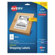 Avery Avery® Internet Shipping Labels with TrueBlock® Technology for Inkjet Printers 8126, 5-1/2" x 8-1/2", 50 Labels 727828126