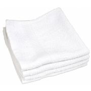 R & R Textile Wash Cloth, 13x13 In, White, PK12 X03120