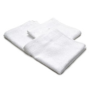 R & R Textile Wash Cloth, 12x12 In, White, PK12 X03100
