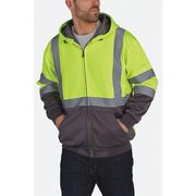 Utility Pro Hi-Viz Sweatshirt, Yellow/Blk, Polymide, L UHV425-L-BLKYLW