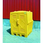 Eagle Mfg Covered Drum Spill Containment Hut, 66 gal Spill Capacity, 4 Drum, Polyethylene 1649