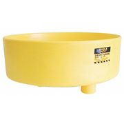 Eagle Mfg Funnel, No Lid, No Flame Arrester, 18 in x 7 in, 2 in Spout Dia, 2 in NPT, Yellow 1660
