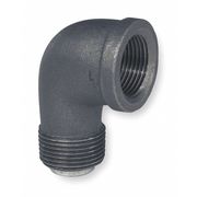 Zoro Select Malleable Iron 90 Degree Street Elbow, 1/2 in x 1/2 Fitting Pipe Size, Female NPT x Male NPT, 1 Pack 5P460