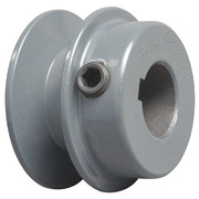 Zoro Select 3/4" Fixed Bore 1 Groove Standard V-Belt Pulley 2.65 in OD BK2534