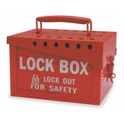 Brady Group Lockout Box, 13 Locks Max, Red 51171