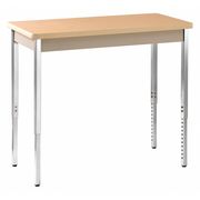 Sandusky Lee Rectangle Adjustable Table, 40" X 20" X 29", Laminate Top, Oak AT4020PU