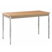 Sandusky Lee Rectangle Adjustable Table, 60" X 60" X 29", Laminate Top, Oak AT6030PU