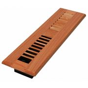 Decor Grates Floor Register, 3.75 X 13.5, Lacquered Natural, Oak Wood WL212-N