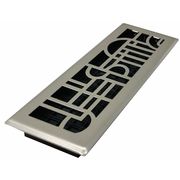 Decor Grates Floor Register, 5.5 X 13.5, Plated Nickel, Plated Steel ADH412-NKL