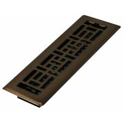 Decor Grates Floor Register, 3.75 X 13.5, Rubbed Bronze, Plated Steel AJH212-RB