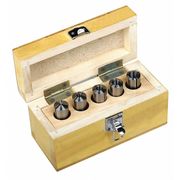 Palmgren Round Collet Set, MT2, 3/8in-16, 5 Pcs 5TXG0