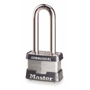 Master Lock Padlock, Keyed Alike, Standard Shackle, Rectangular Steel Body, Steel Shackle, 5/8 in W 3KALH-3210