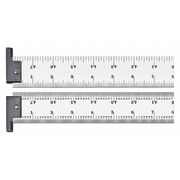 Starrett Steel Rule, Heavy Spring-Tempered, 48 In CH404R-48