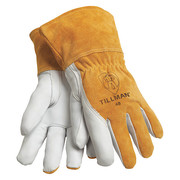 Tillman MIG/TIG Welding Gloves, M, Straight Thumb, Gauntlet Cuff, Premium, Brown Cowhide, 1 Pair 48M