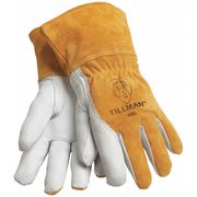 Tillman MIG/TIG Welding Gloves, XL, Straight Thumb, Gauntlet Cuff, Premium, Brown Cowhide, 1 Pair 48XL
