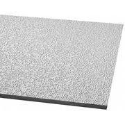 Armstrong World Industries Random Fissured Ceiling Tile, 24 in W x 48 in L, Square Lay-In, 15/16 in Grid Size, 16 PK 2911A