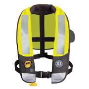 Mustang Survival Life Jacket, Hydrstc Infltr Tchlgy, Hi-Vis MD3183T3-239-0-235