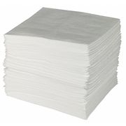 Brady Absorbent Pad, 50 gal, 30 in x 30 in, Oil-Based Liquids, White, Polypropylene ENV50