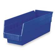 Akro-Mils 10 lb Shelf Storage Bin, Plastic, 4 1/8 in W, 4 in H, Blue, 11 5/8 in L 30120BLUE