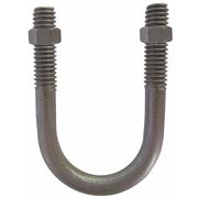 ZORO SELECT Round U-Bolt, 1/4"-20, 3/4 in Wd, 2 1/4 in Ht, Plain Stainless Steel, 10 PK U17567.025.0038