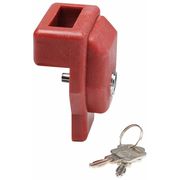 Zoro Select Gladhand Lock, Keyed Alike, 2 Keys, Plastic, Red 000790-0