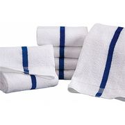 Martex Pool Towel, w/Blue Stripe, 20x40, PK12 7133199