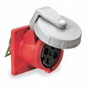 Hubbell IEC Pin and Sleeve Receptacle, 60A, 480V HBL460R7W
