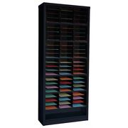 Zoro Select Vertical Literature Organizer 72 Compartments, Black 5CRY5