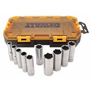 Dewalt 1/2" Drive Deep Socket Set, SAE, 10 pcs DWMT73814