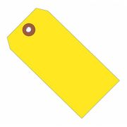 Partners Brand Plastic Shipping Tags, 4 3/4" x 2 3/8", Yellow, 100/Case G26052