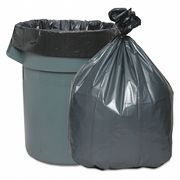 Tough Guy Trash Bags, Recycled 55 gal, 41 in W, 54 in H, 1.5 mil Thick,  Black, 100 Pack 784JG7