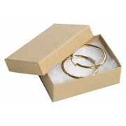 Partners Brand Jewelry Boxes, 3 1/16" x 2 1/8" x 1", Kraft, 100/Case JB321K