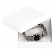 Partners Brand Jewelry Boxes, 3 1/2" x 3 1/2" x 1", White, 100/Case JB331W