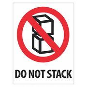 Tape Logic Tape Logic® Labels, "Do Not Stack", 3" x 4", Red/White/Black, 500/Roll IPM309