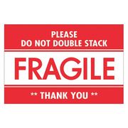 Tape Logic Tape Logic® Labels, "Fragile - Do Not Double Stack", 2" x 3", Red/White, 500/Roll DL2158