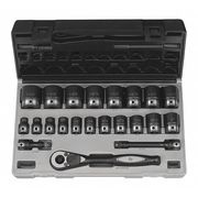 Grey Pneumatic 1/2" Drive Standard Length Duo-Socket Set, SAE, 22 pcs 82622