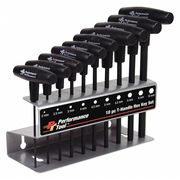 Performance Tool 10 Piece Metric T-Shape Hex Key Set, W80275 W80275