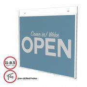 Deflecto Wall Sign Holder, Single Sided, 11X8.5" 68301