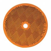 Buyers Products DOT Bolt-On Reflectors, Amber, Rnd, 3-3/16" 5623317