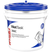 Kimtech WetTask Wet Wiping System Buckets with Lids, White, Standard Size, 4 Buckets/Case 51677